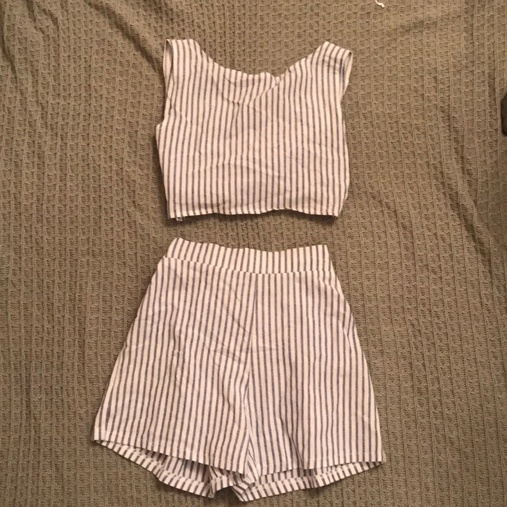 Crop top and short set
